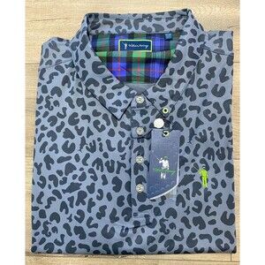 William Murray Golf For Esteban Polo Gray Mens M Short Sleeve Retail Packaging